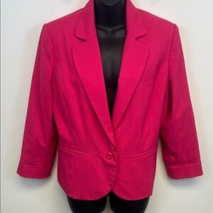 Sag Harbor Petite Vibrant Pink Blazer Size 14P